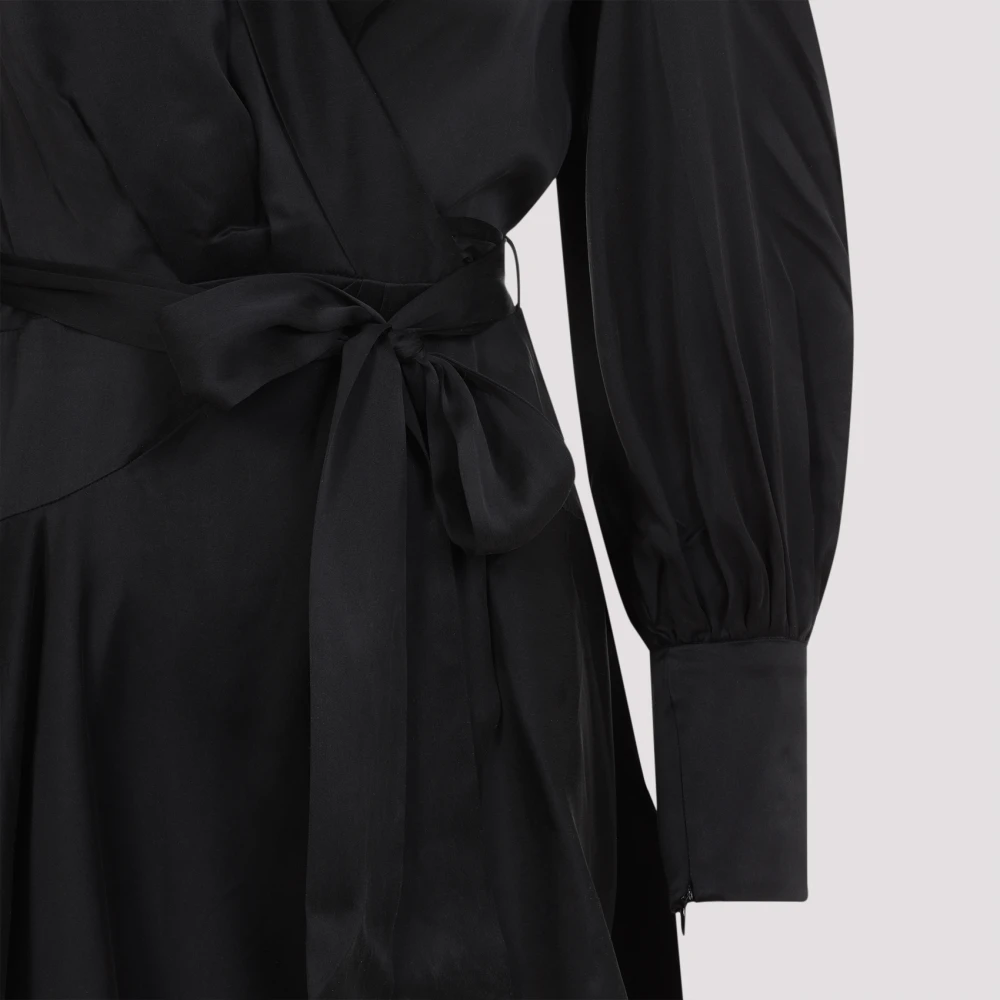Zimmermann Zwarte Zijden Jurk Elegante Stijl Black Dames