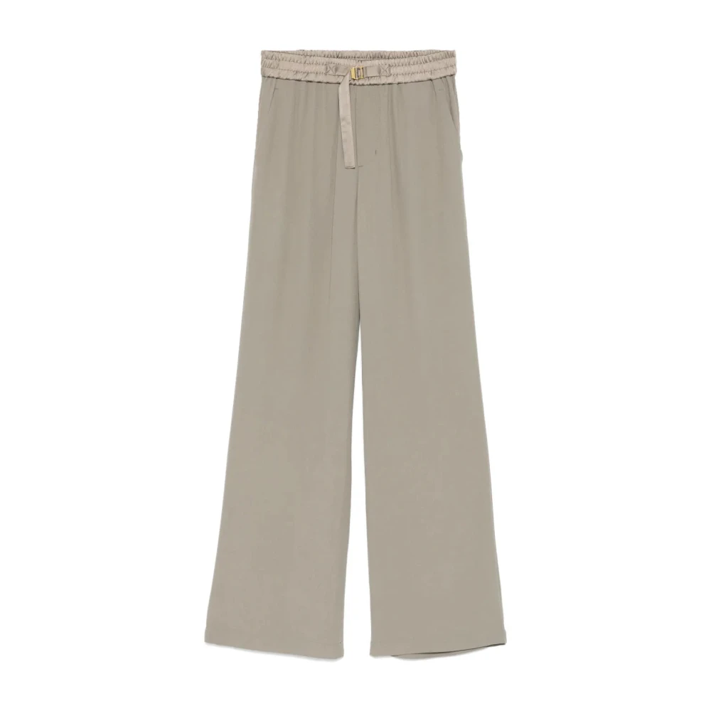 Ami Paris Palazzo broek met strikceintuur Gray Dames