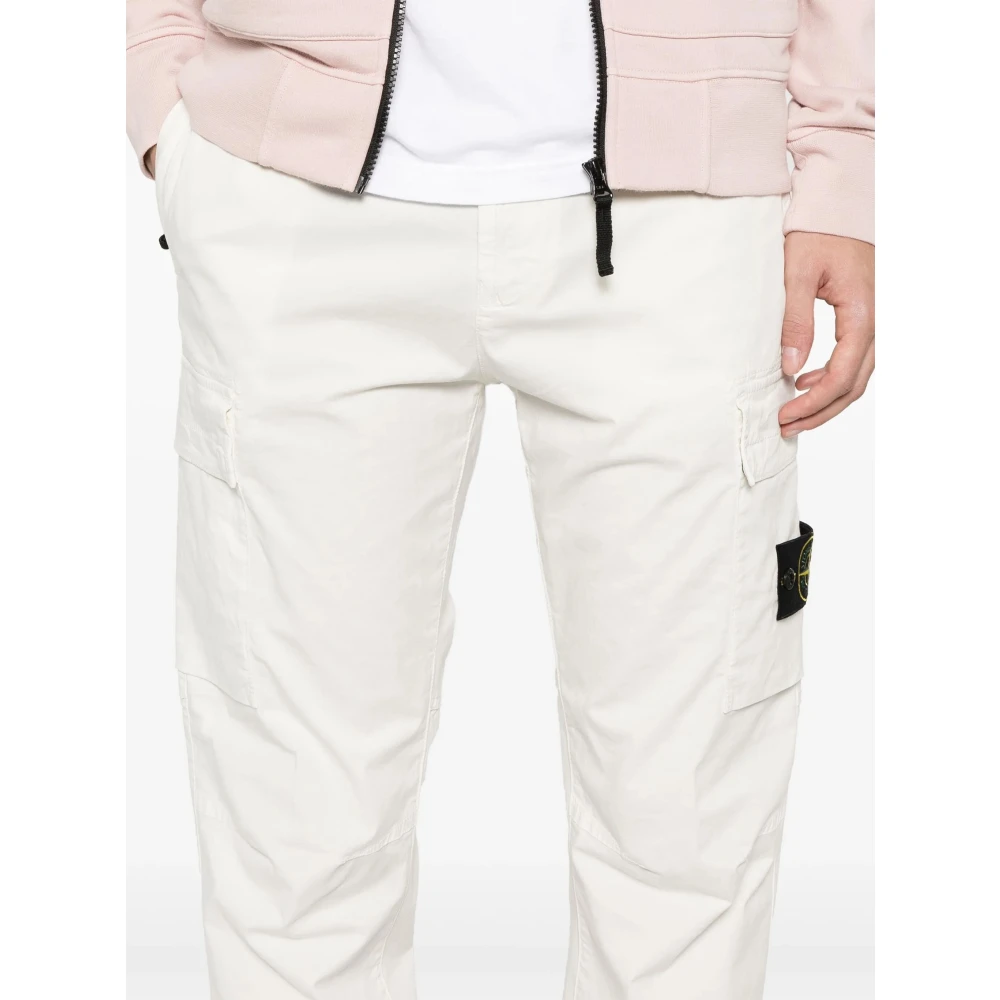 Stone Island Casual Cargo Broek White Heren