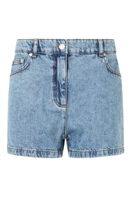 Ljus denimshorts med hög midja