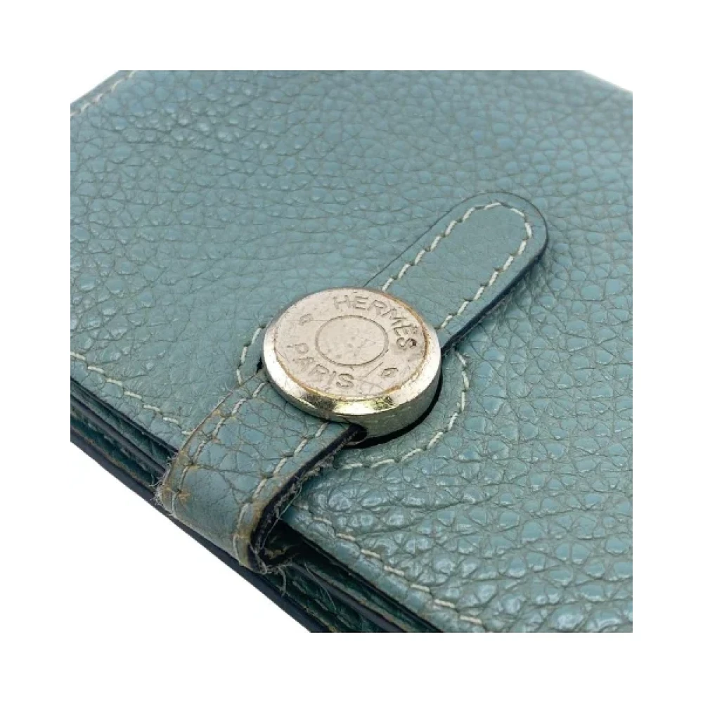 Hermès Vintage Pre-owned Leather wallets Blue Dames