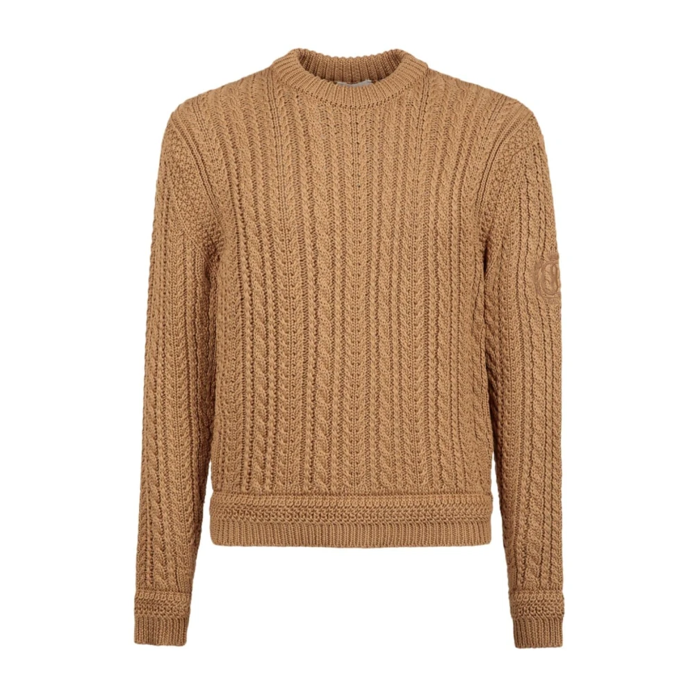 Bally Rondgebreide trui Brown Heren