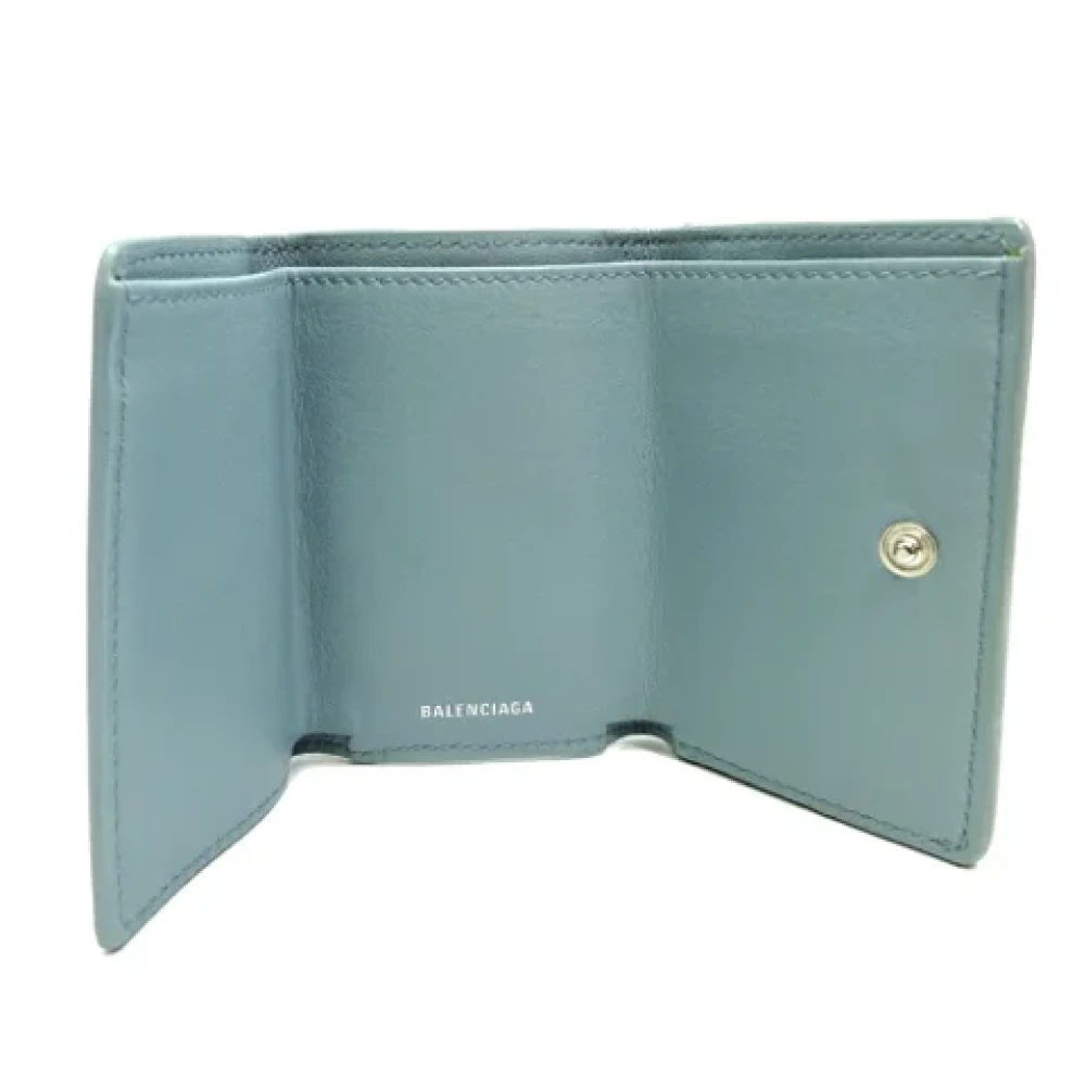 Balenciaga Vintage Pre-owned Leather wallets Blue Dames