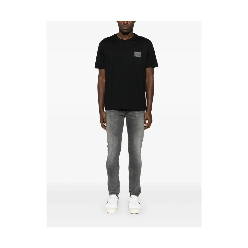 Pt01 Donkergrijze Denim Jeans met Klassieke Stijl Gray Heren