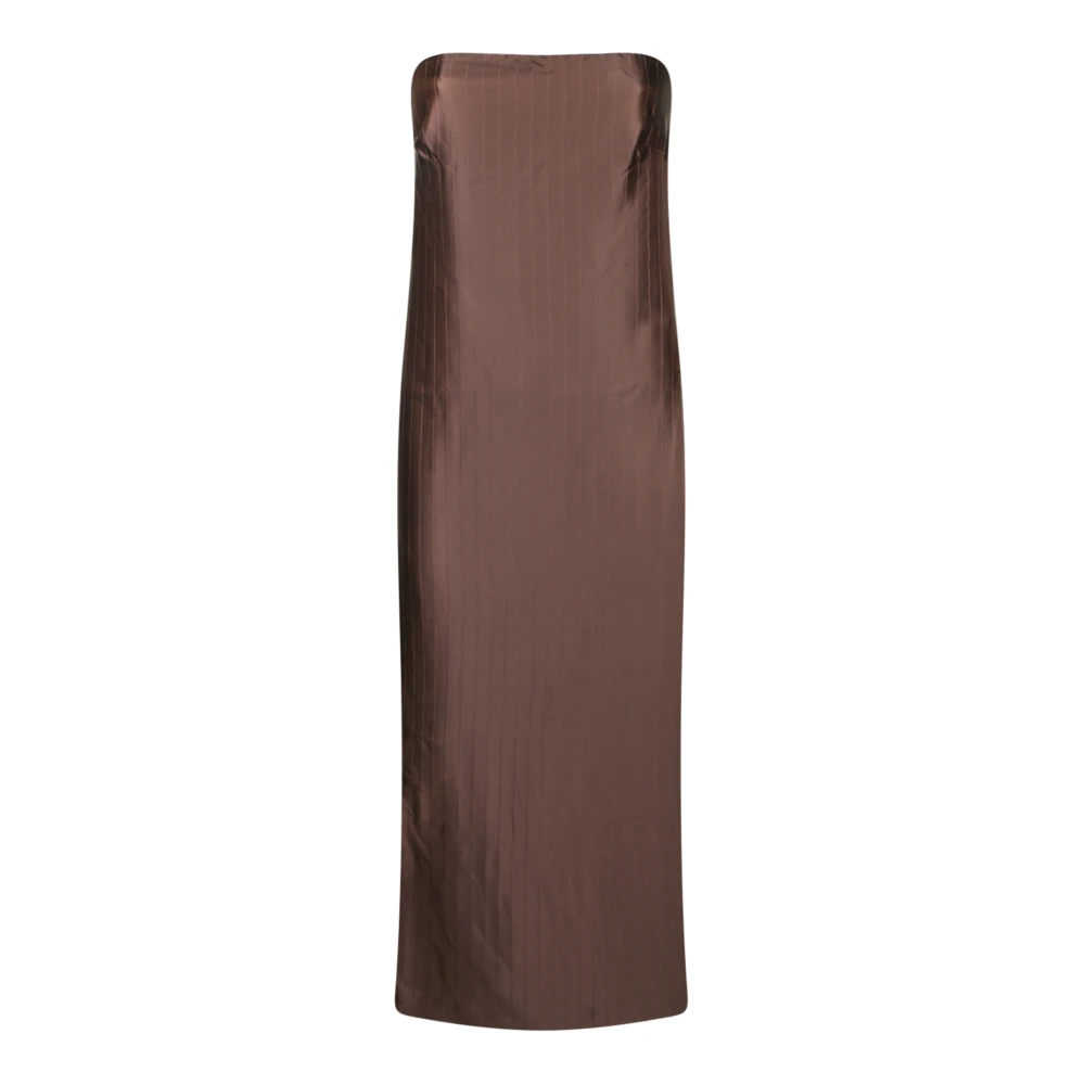 Loulou Studio Women's Brown Giulia Bustier Dress - Midi Dresses - M - Dresses