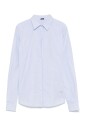 chemise-en-coton-a-rayures-bleues-avec-logo