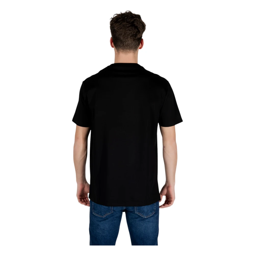Armani Exchange Korte mouw katoenen T-shirt Black Heren