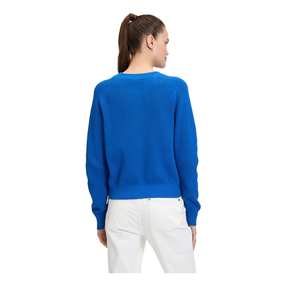 Betty Barclay Fijngebreide vest met rits Blue Dames