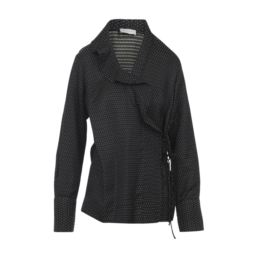 Dries Van Noten Women's Black Viscose Shirt