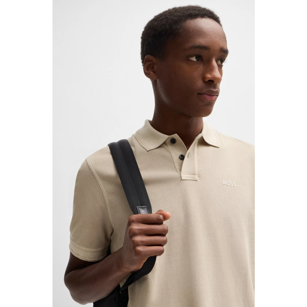 Boss Klassiek Poloshirt Beige Heren