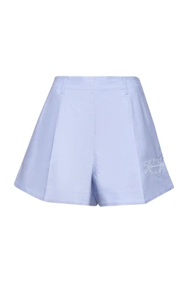 High Waist Medallion Embroidered Shorts