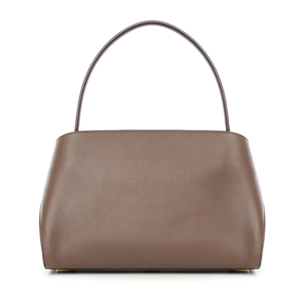 Salvatore Ferragamo Zachte schoudertas in Clay kalfsleer Brown Dames
