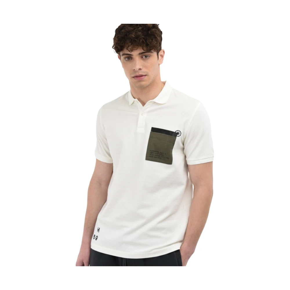 Manuel Ritz Korte Mouw Polo White Heren
