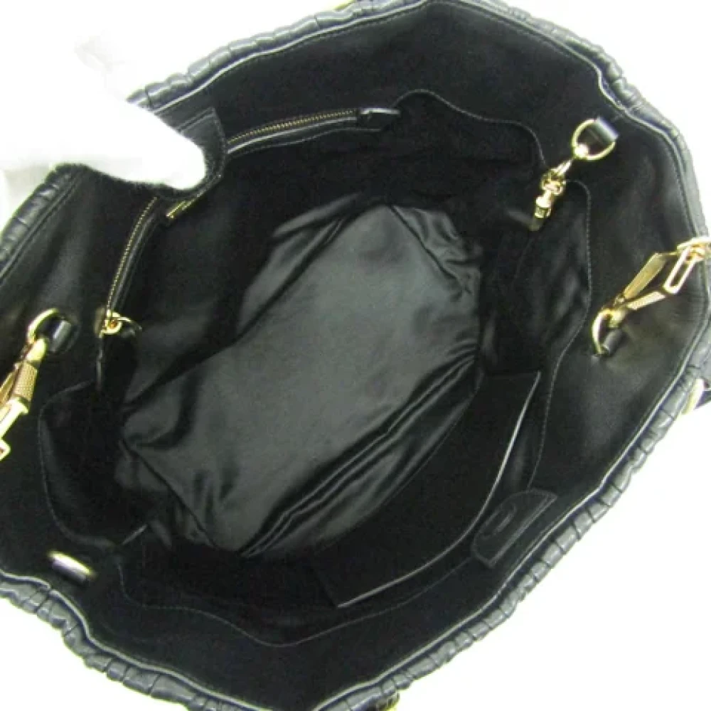 Miu Pre-owned Leather handbags Black Dames
