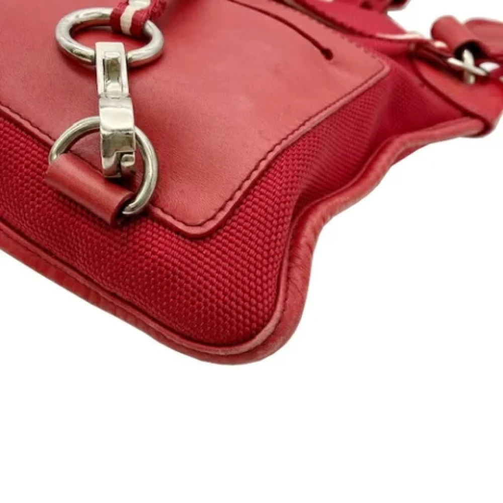 Bally Pre-owned Canvas shoulder-bags Red Dames