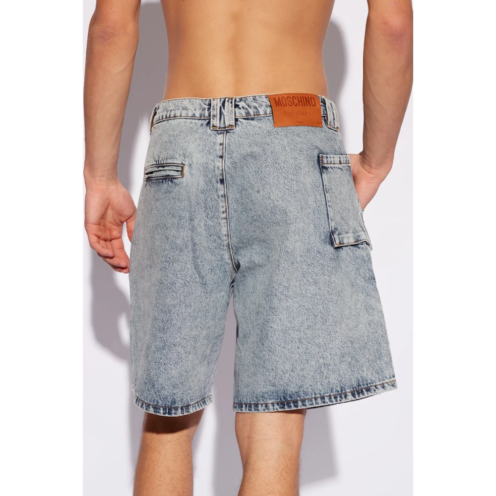 Moschino Cargo denim shorts Blue Heren