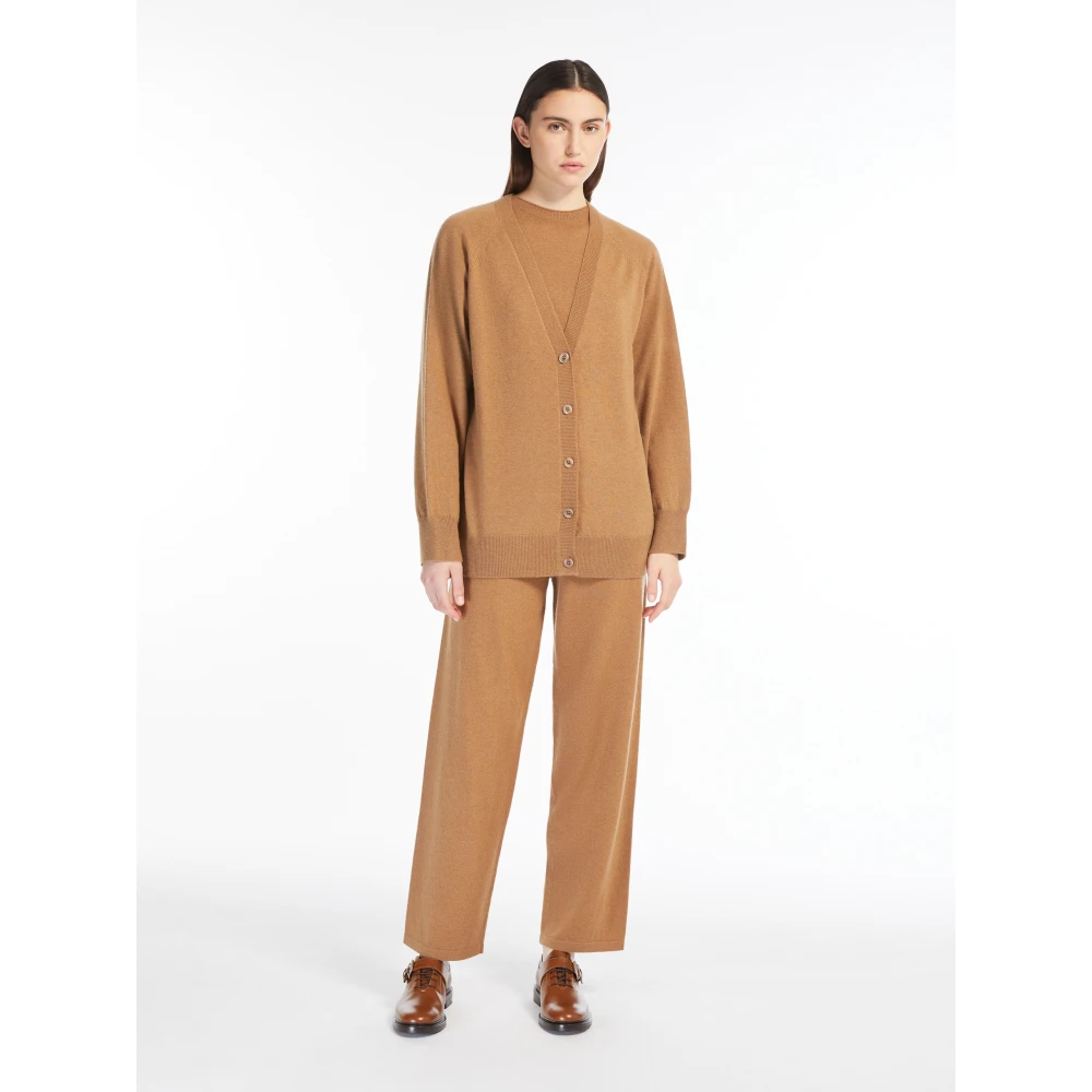 Max Mara Bruine Wol en Kasjmier Jas Brown Dames