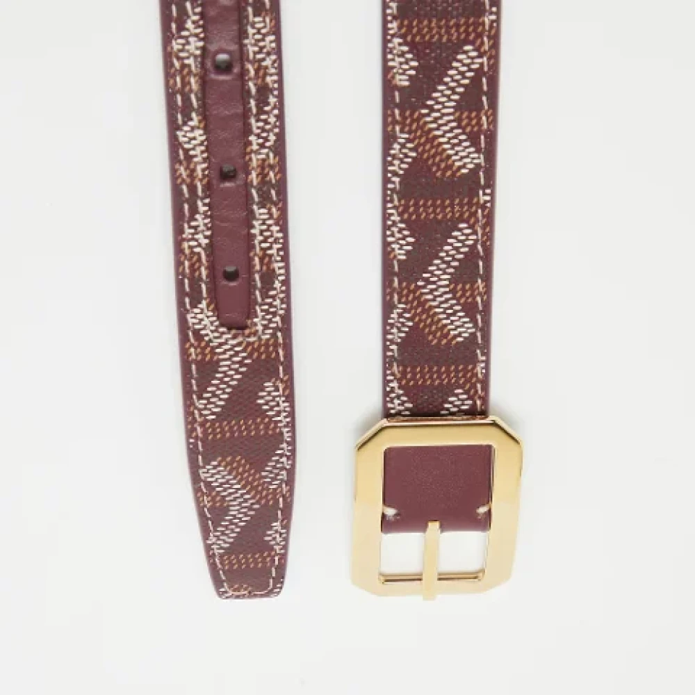 Goyard Vintage Pre-owned Leather belts Red Dames
