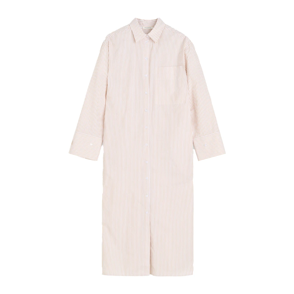 By Malene Birger Women's Beige Perroti Striped Dress - Shirt Dresses - L - Dresses