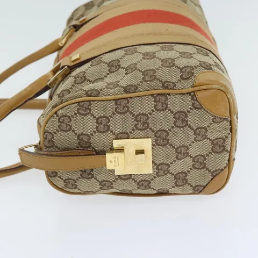 Gucci Vintage Pre-owned Canvas gucci-bags Beige Dames