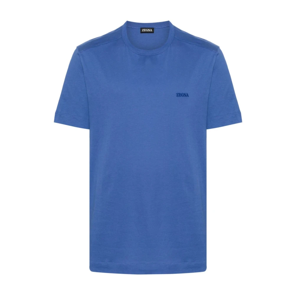 Ermenegildo Zegna Katoenen T-shirt Designers code Ud360A7D760 Blue Heren