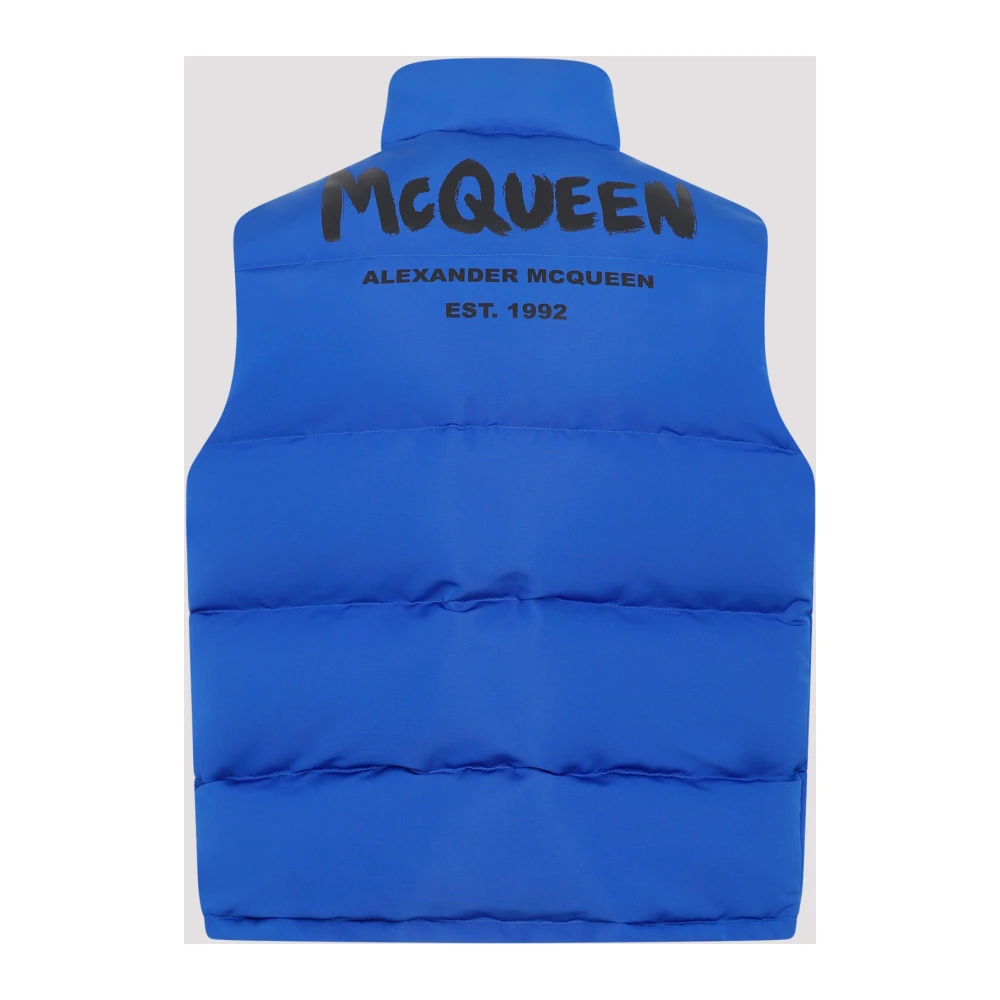 alexander mcqueen Blauw Gewatteerd Vest Blue Heren