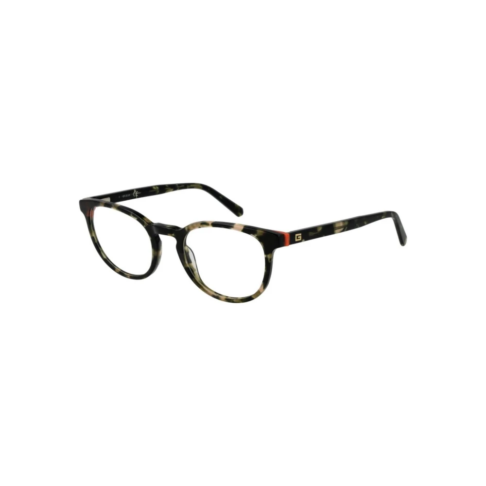 Guess Men's Green Round Optical Frames With Acetate