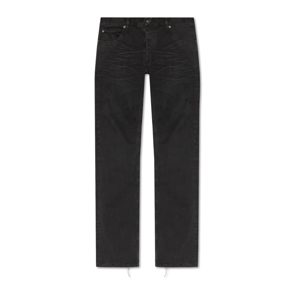 Balenciaga Vintage-Effect Jeans Black Dames