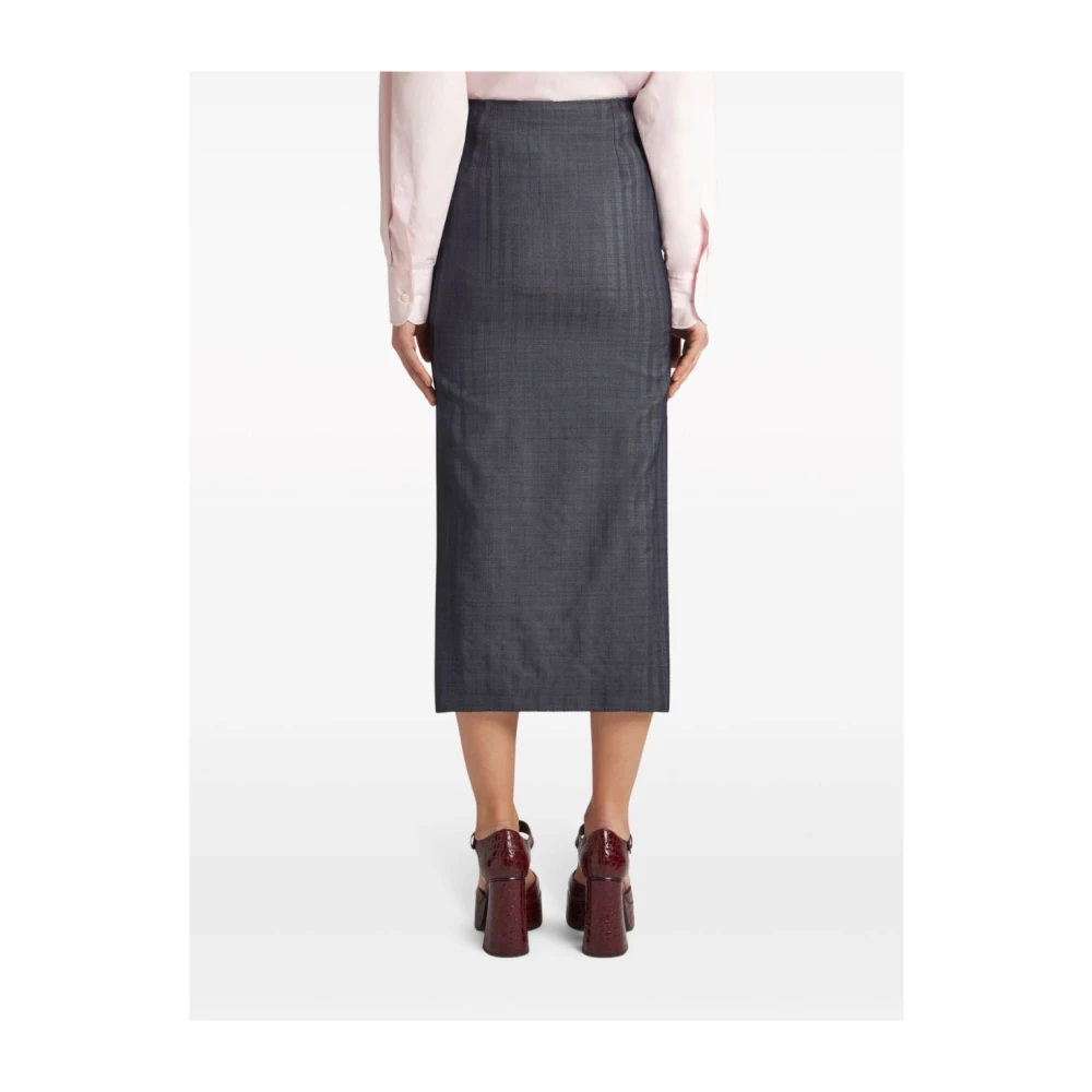 ETRO Blauwe Midi Rok Blue Dames