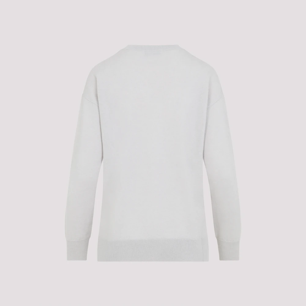Max Mara Lange Verona Trui in Parel Gray Dames
