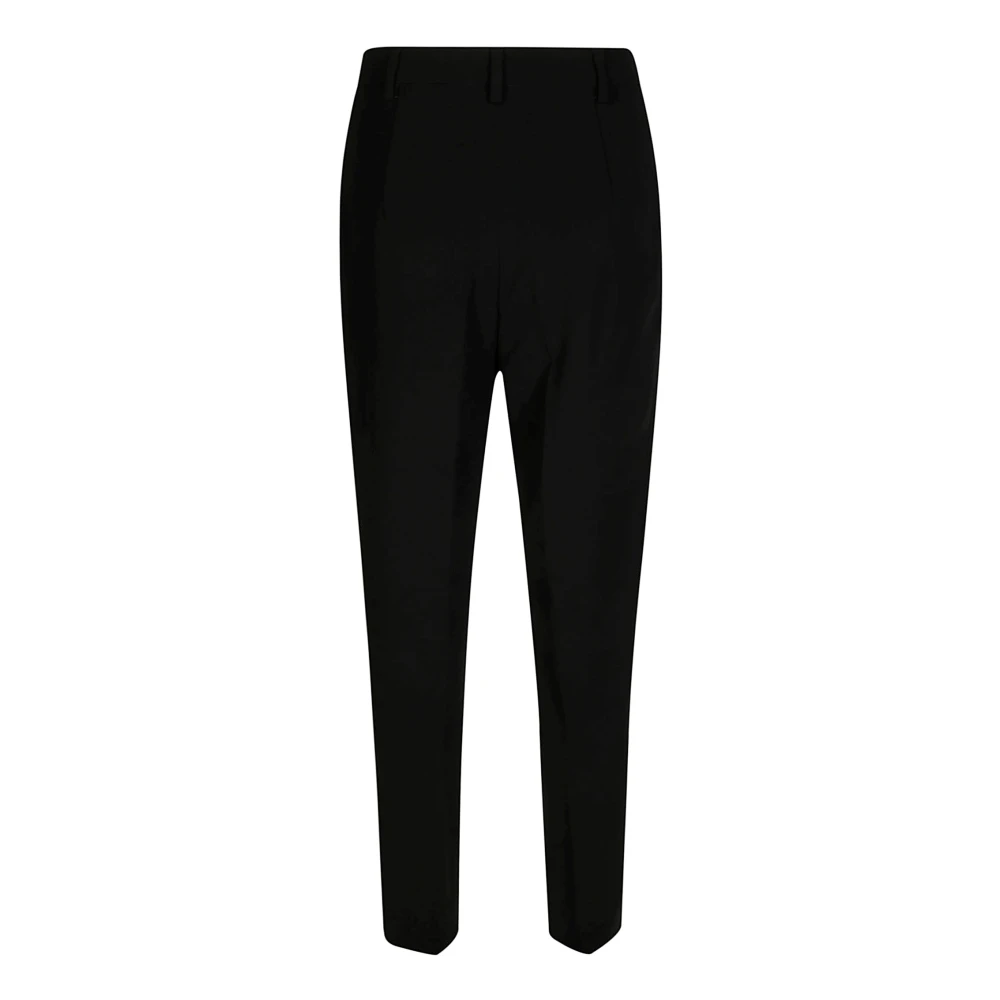 Max Mara Studio Zwarte Broek Regular Fit Black Dames