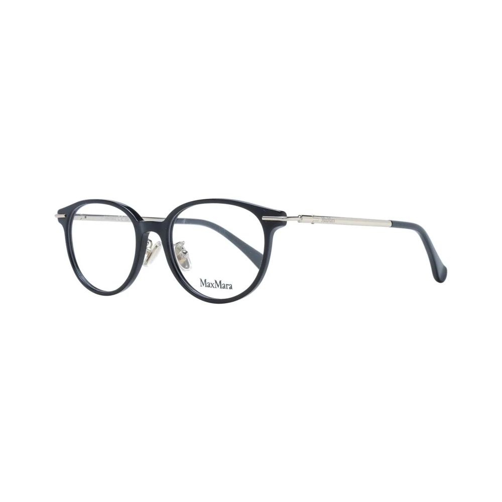 Max Mara Women's Black Round Plastic Optical Frames - Glasses - One Size - Accessories