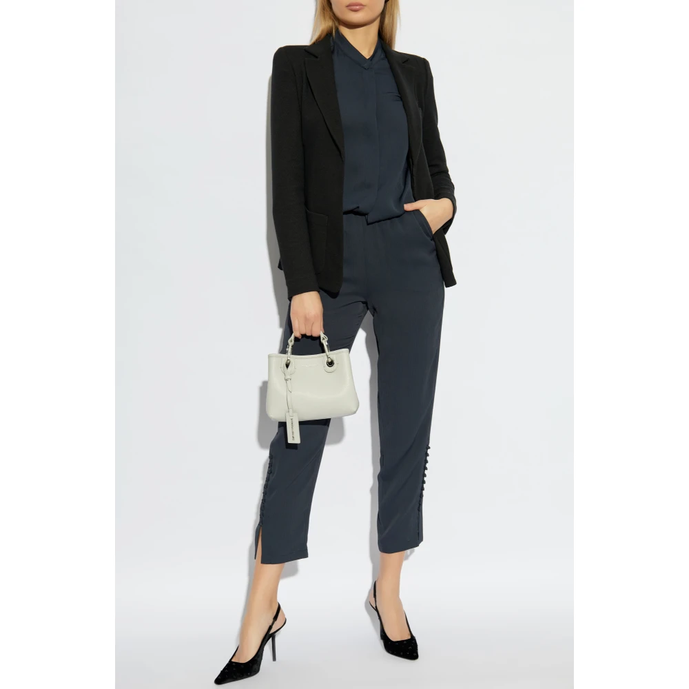Emporio Armani Blazer met open revers Black Dames