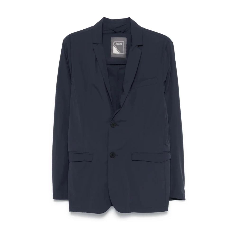 Herno Men's Blue Marino Nylon Jacket Revolution - Blazers - L - Jackets