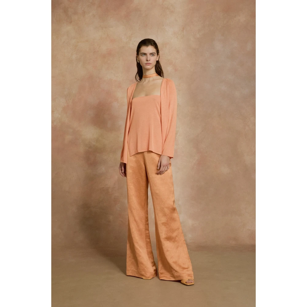 Cortana Paz mandarijn bell-bottom broek Orange Dames