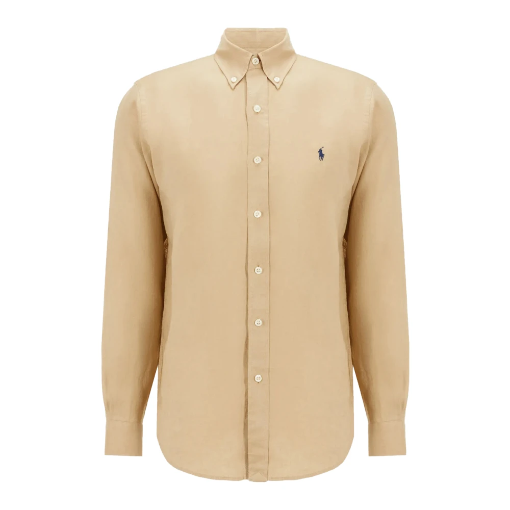 Ralph Lauren Avslappnad Linneskjorta Beige, Herr