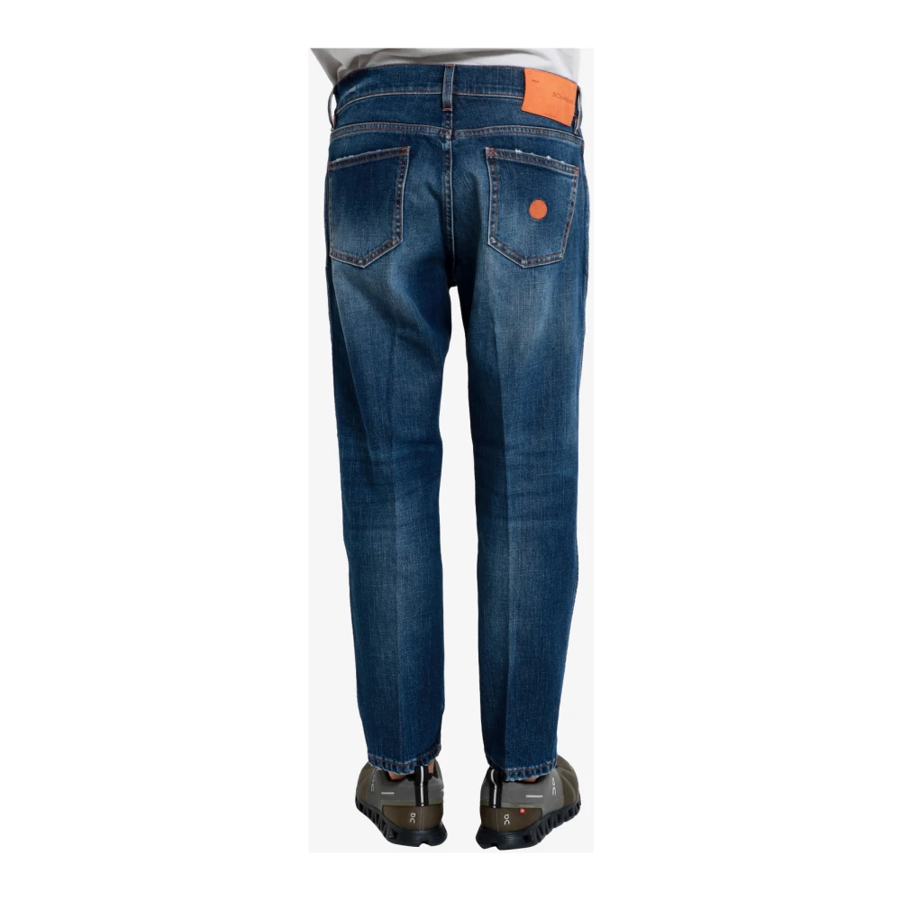 Don The Fuller Seoul Denim Jeans Losse Pasvorm Taps Toelopende Pijp Blue Heren