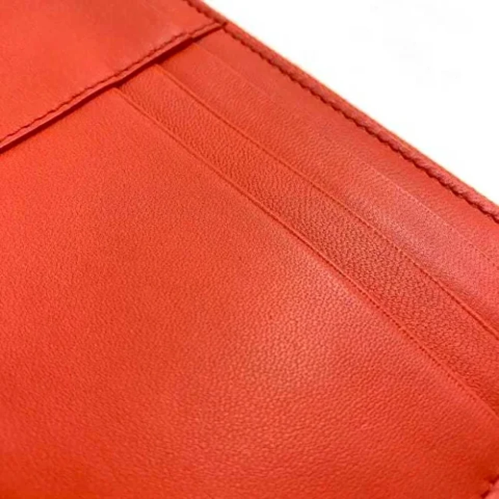 Bottega Veneta Vintage Pre-owned Leather wallets Red Dames
