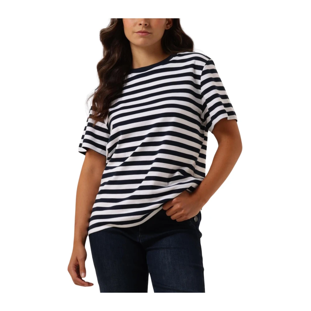 Summum Woman Gestreept katoenen T-shirt met korte mouwen Multicolor Dames