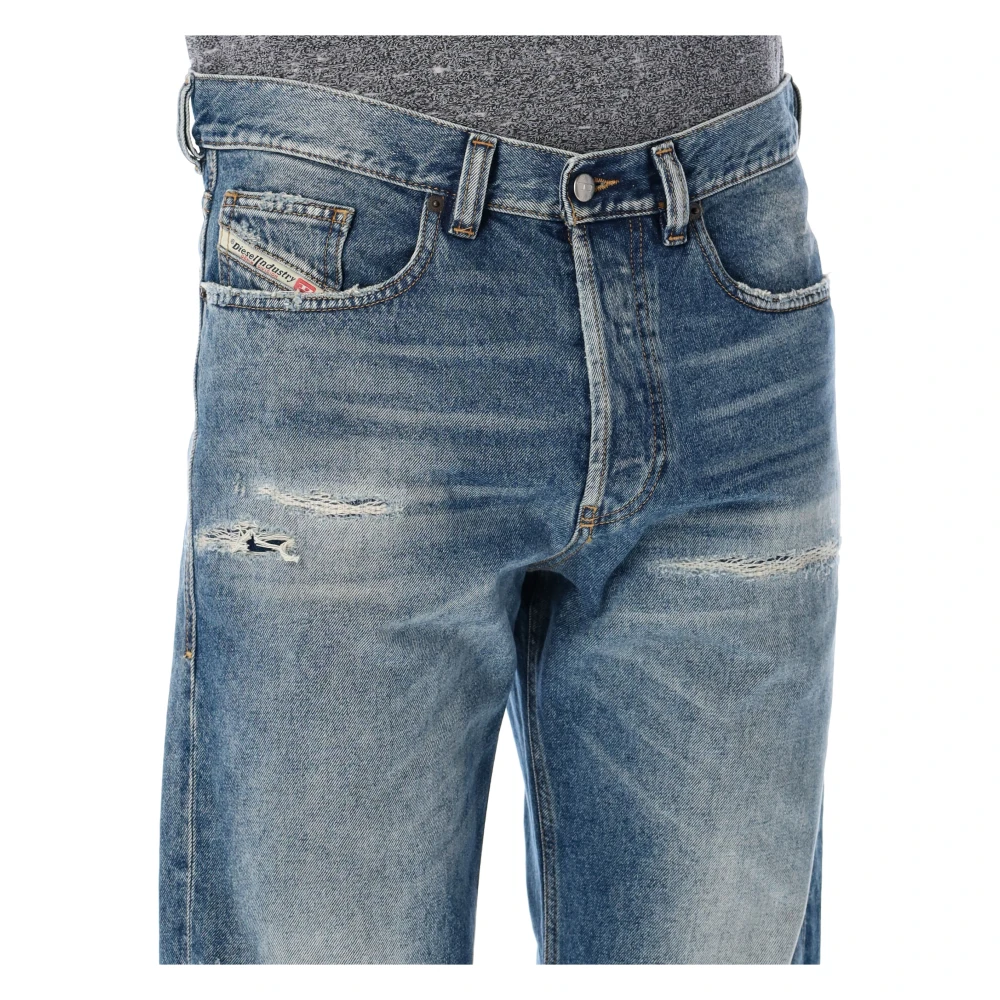 Diesel Lichtblauwe Destroyed Jeans Ss25 Blue Heren