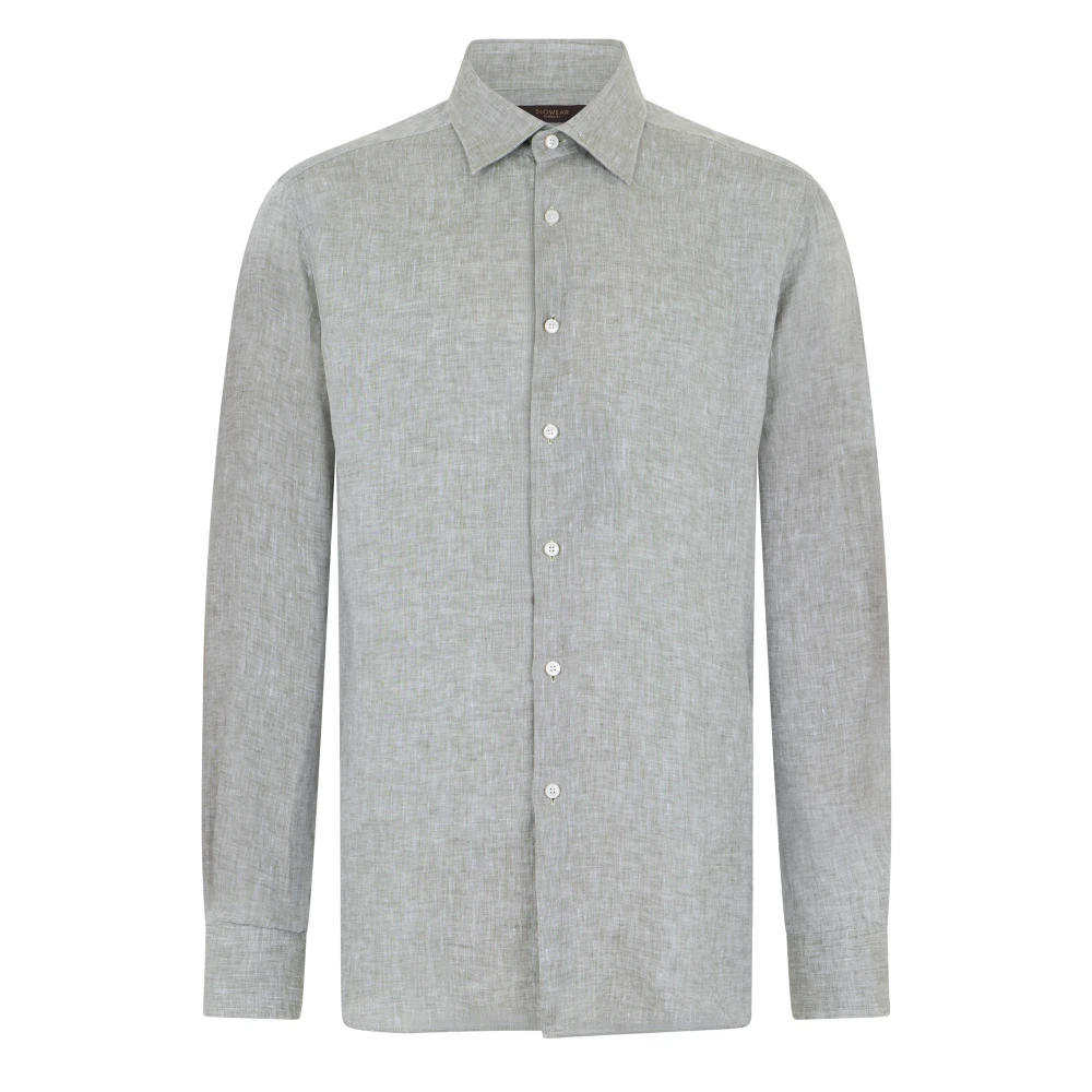 Slowear Men's Gray Casual Shirts, L, Glanshirt