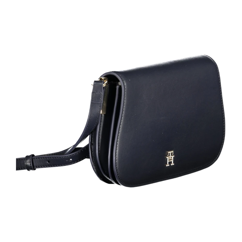 Tommy Hilfiger Blauwe Schoudertas met Logo Sluiting Blue Dames