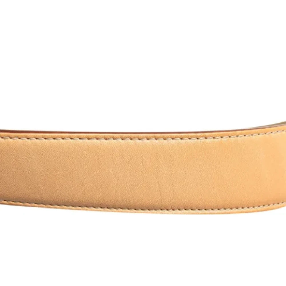 Bvlgari Vintage Pre-owned Leather belts Beige Heren