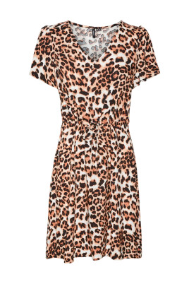 v-neck-short-dress-with-all-over-print