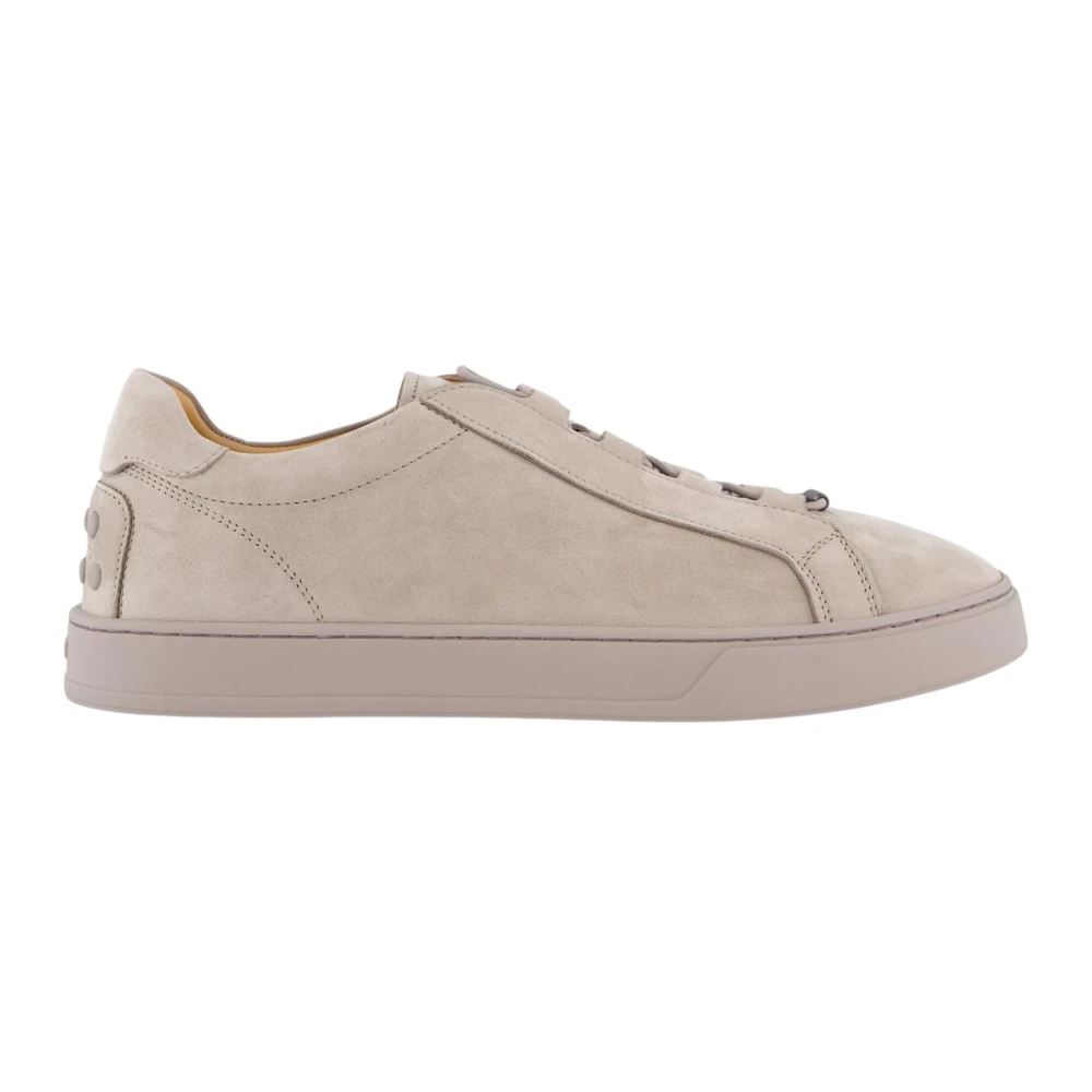 Tod’s Grijze Sneaker Cassetta Stijl Heren Schoenen Grijs