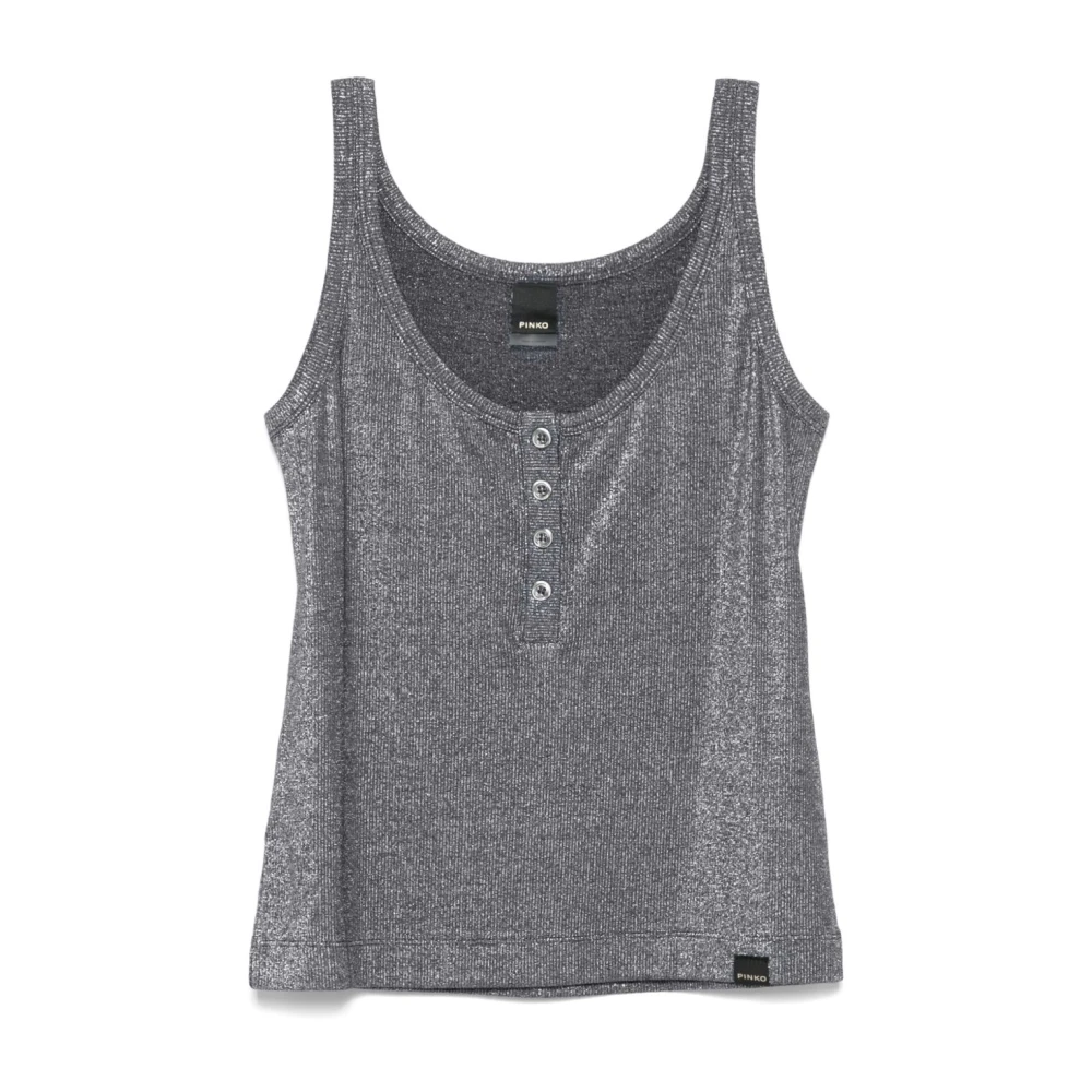 Pinko Femme Bleu Tops, Taille: 36 Fr Top Sans Manches