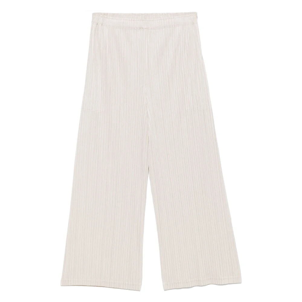 Issey Miyake Stijlvolle Broeken voor Mannen Beige Dames