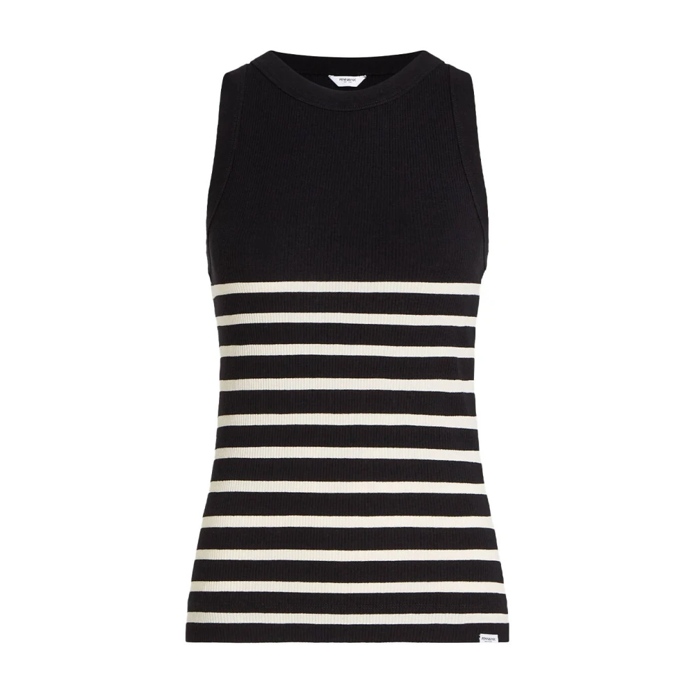 PENN & INK Dames Tops & T-shirts Singlet Stripe Zwart