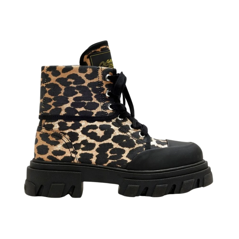 Ganni , Lace-Up Boots, Female, Multicolor, 3 Uk, Lace-Up Boots