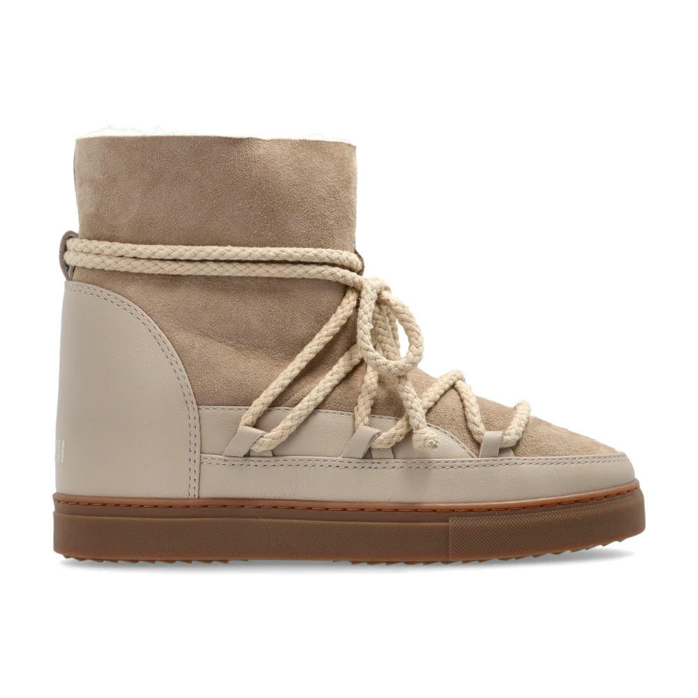 Inuikii Women's Beige Classic Wedge Snow Boots - Winter Boots - 4 Uk - Shoes